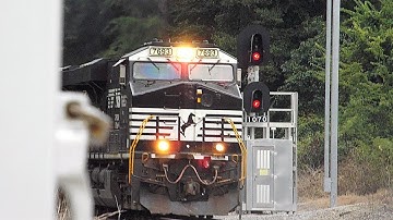 NS 349 *NS GE ES-40DCs 7693 & 94* WestBound near HWY 70