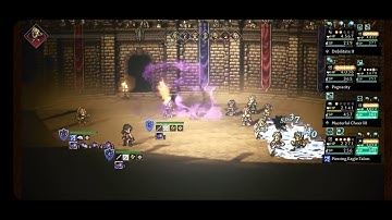 Octopath COTC Defeating Tikilen in 5 turns with a bow team