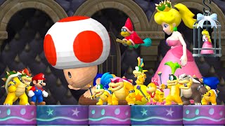 What if Mario and Bowser defeat Evil Peach, Toad and Koopalings at Once in NSMBW