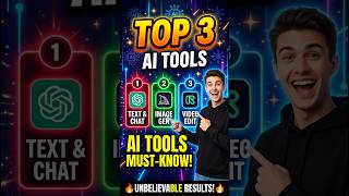 Top 3 ai tools for content creator 😱#ai #youtubeshorts #ytshorts #shorts