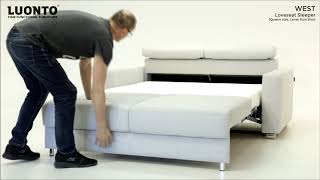 Sleeper Sofa  Luonto Furniture´s West Queen size Loveseat Sleeper, Level Function