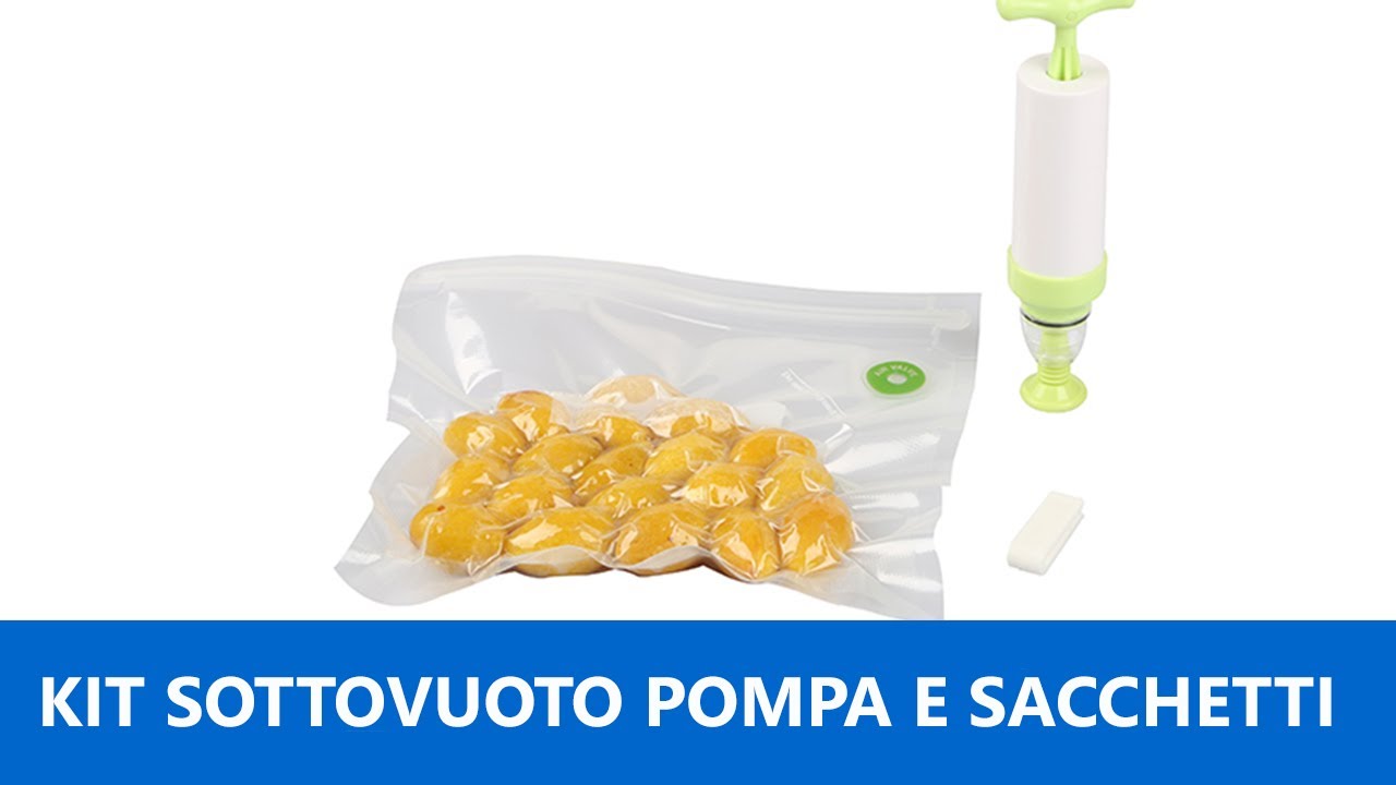 Kit per sottovuoto pompa e sacchetti 