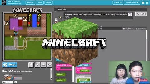 How to Design a *MINECRAFT RAIL TO HOME SHOW* in Code.org Tutorial