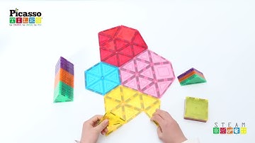 How to Build A Flower! PicassoTiles PicassoToy IDEABOOK Magnetic Tiles Building Blocks DIY Play Idea