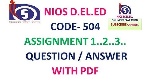504 assignment question answer with pdf