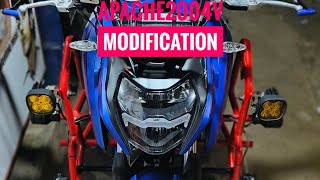 Tvs Apache 200 4v 2023 Modification done by Rider's Station