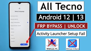 2023 ! All Tecno Android 12 | 13 Frp Unlock/Bypass Google Ac Lock - Without X-Share App | Without Pc screenshot 1
