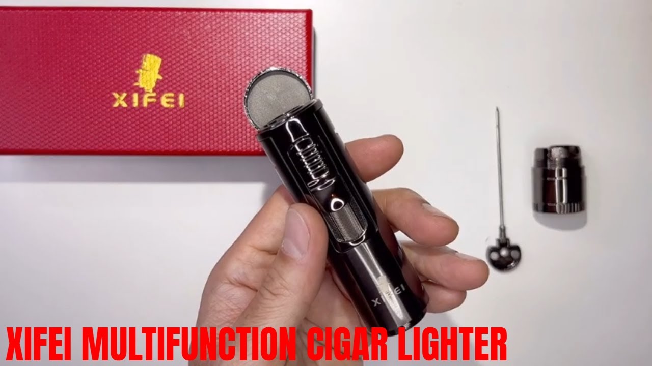 Review  XIFEI Cigar Lighter Punch Stand Draw Enhancer 4in1 