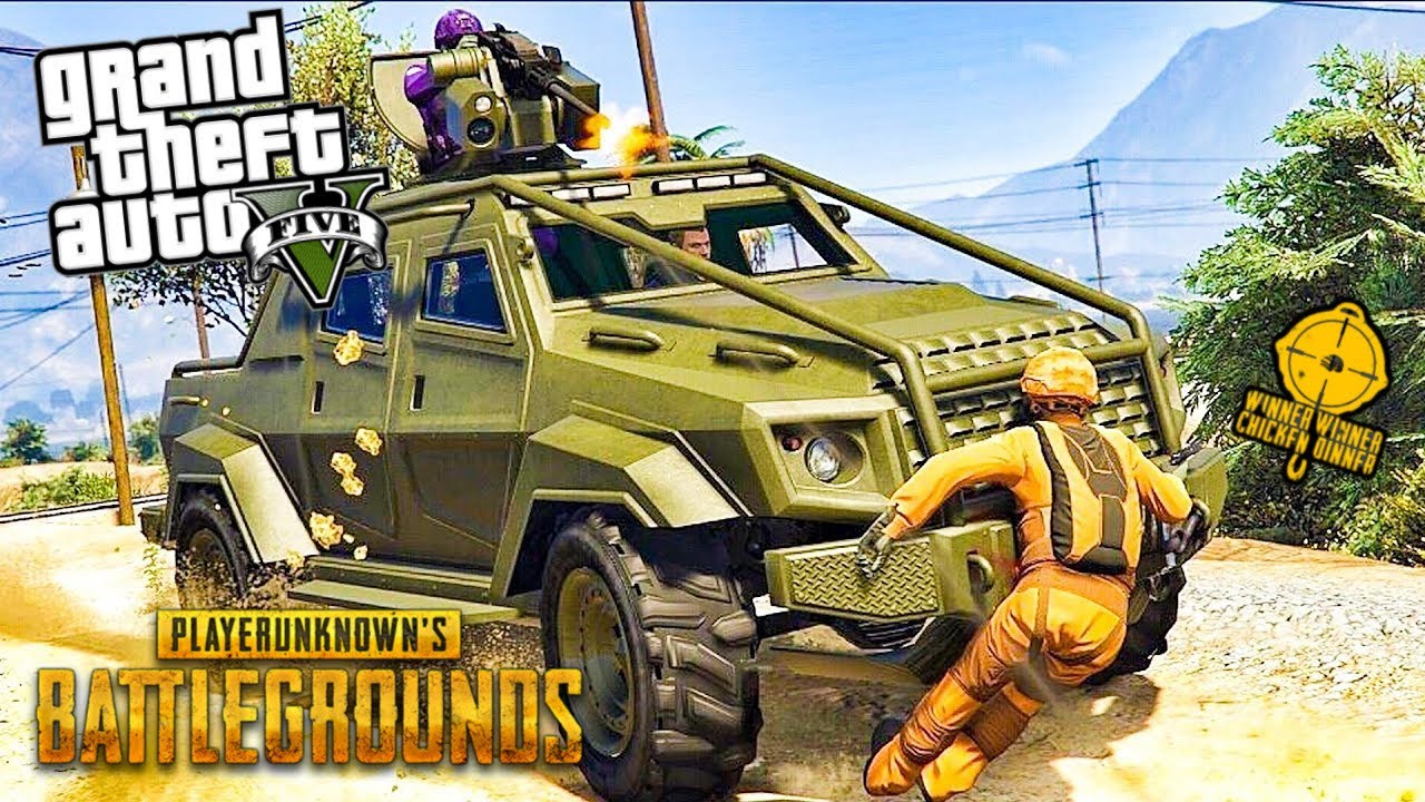 PUBG IN GTA 5 ONLY 50% CHANCE TO CHICKEN DINNER