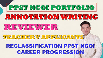 NCOIS PORTFOLIO ANNOTATIONS FOR TEACHER V APPLICANTS SAMPLE ANSWERS AND MOVS DESCRIPTIONS PRESENTED 