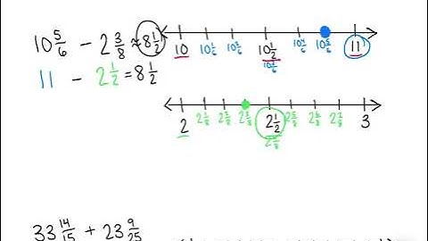 Estimating Sums and Differences of Mixed Numbers