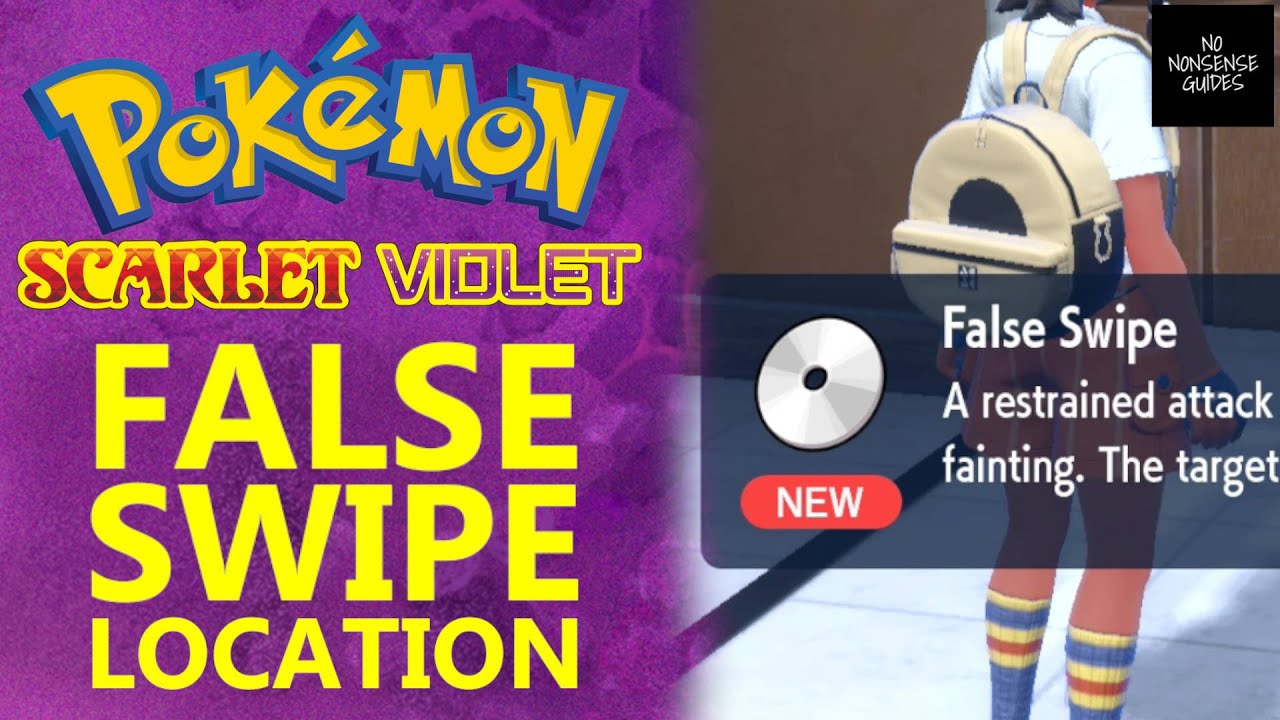 Pokemon Scarlet Violet False Swipe Location How to Get TM057 YouTube