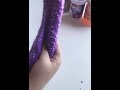 Very Satisfying cutting purple butter slime with scissors ASMR