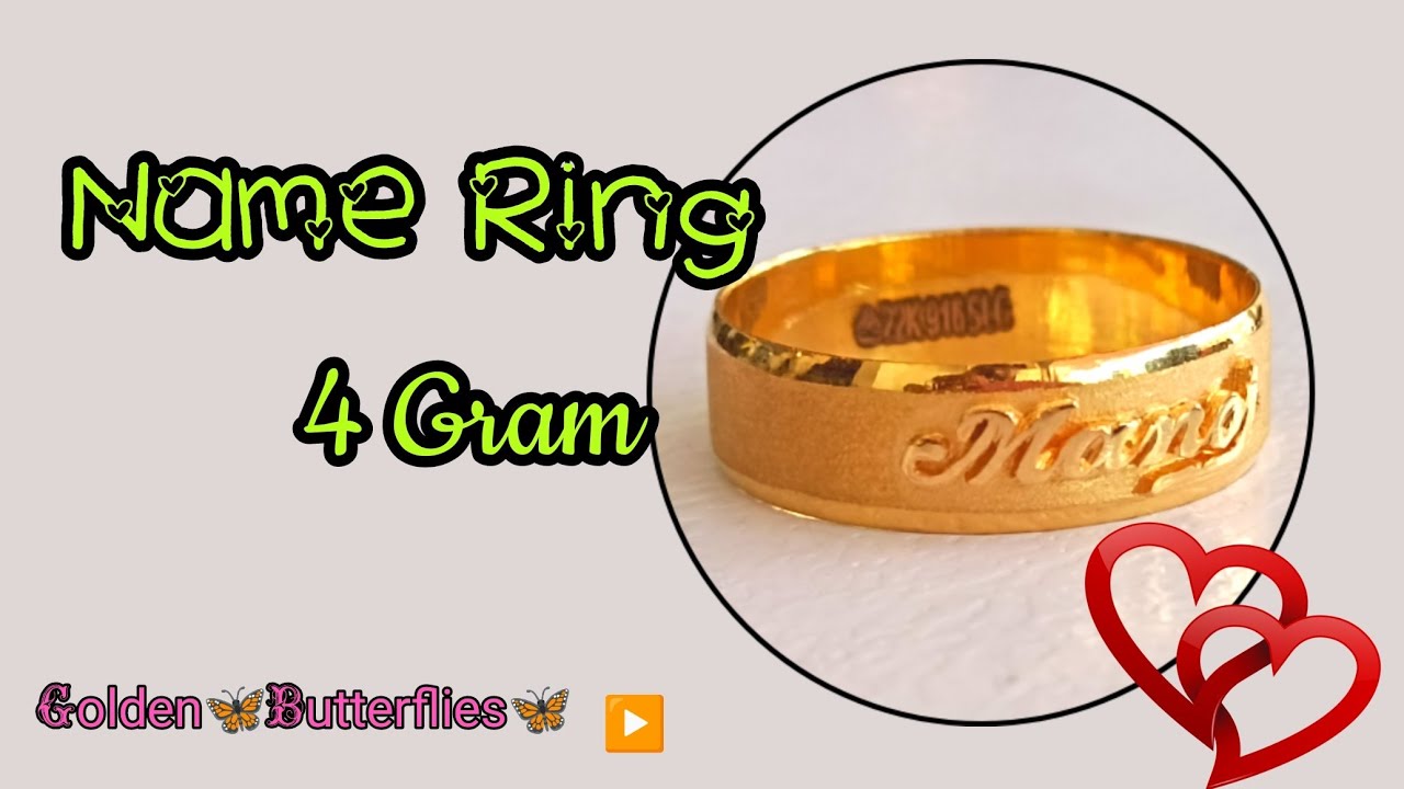 BAIHE 18K Gold Plain Ring Female Personality DIY Custom Lettering Design  Women Men Trendy Wedding Fine Jewelry Кольцо Prstan - AliExpress