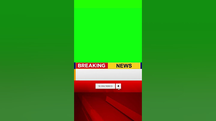 Green Screen Breaking News Template