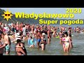 Władysławowo plaża 15-08-2020 super pogoda i tłumy ludzi