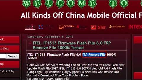 ITEL IT1513 Updat Firmware  6.0 FRP Remove  1000% Tested  File