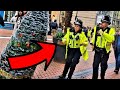 Christmas tree prank vs police officer bushman prank