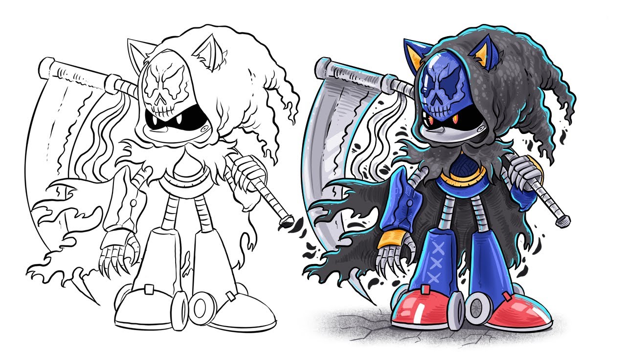 How to Draw Super Neo Metal Sonic - Sonic & Knuckles Series in