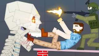GIANT Skeleton Eats Ragdolls Alive - People Playground Gameplay