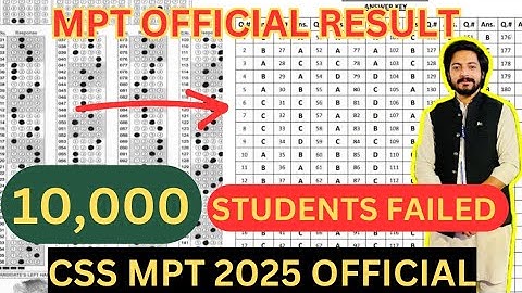 CSS MPT Result announced | CSS 2025 Written Apply || CSS MPT 10,000 students failed - CSSTROLOGY