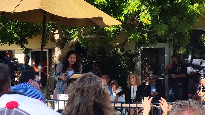 Lynda Carter receiving her star in Palm Springs fr...