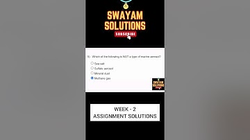 Air Pollution and Control Week 2 Assignment Solutions | SWAYAM NPTEL | SUBSCRIBE