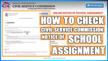 HOW TO CHECK CSC NOTICE OF SCHOOL ASSIGNMENT ONLINE