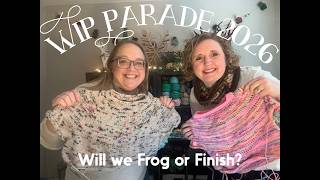 Two Knerdy Girls Knitting Podcast: Frog or Finish? Every WIP coming into 2026 with us!