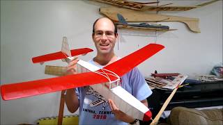 Flight prep for big rubber powered airplanes: Ripmax Gipsy