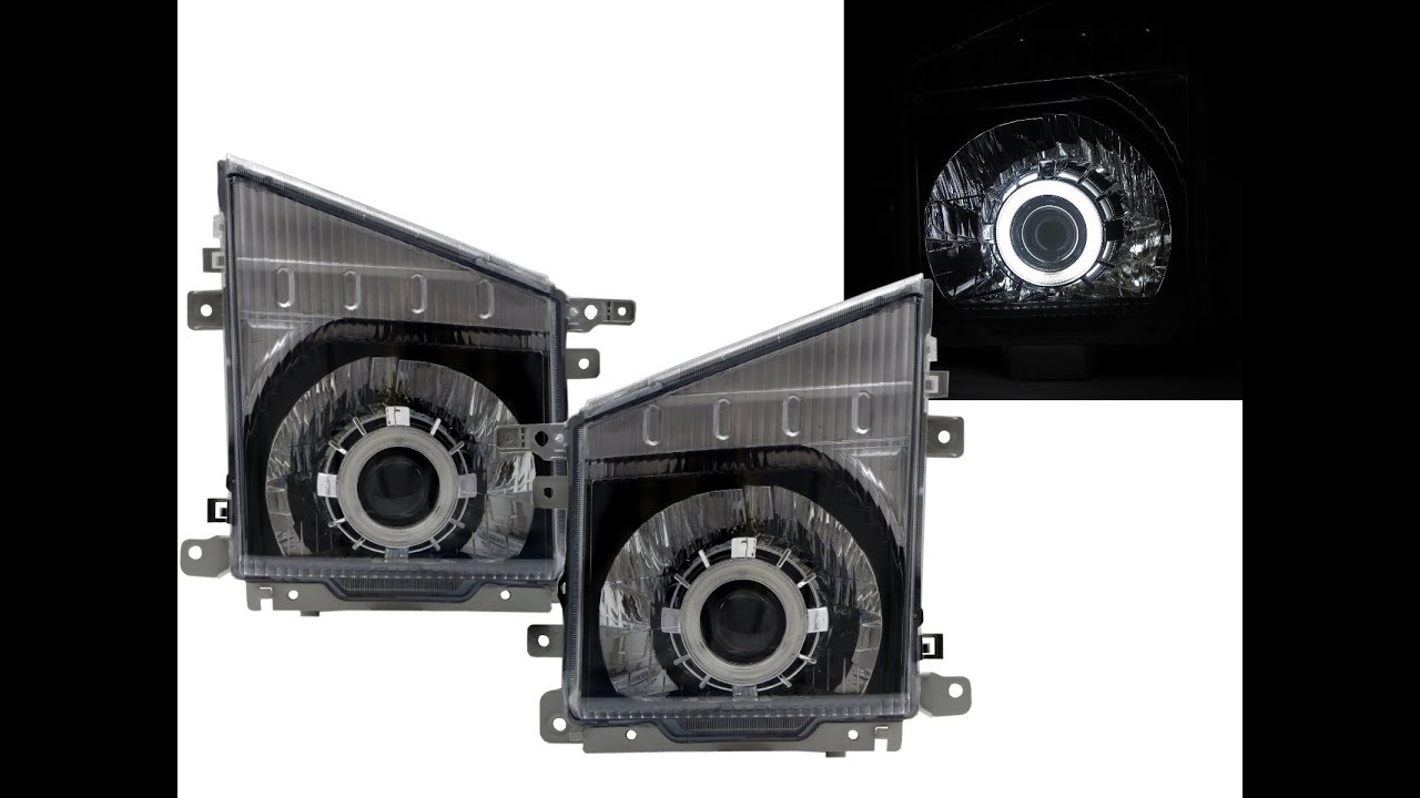 CrazyTheGod ELF 100P N-SERIES NJR85 MK6 07-ON Truck CCFL Projector Headlight Black for ISUZU