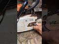 No aprietes demasiado estas tuercas a tú motosierra 😬😱 #chainsaw #sthil #madera #asmr #woodworking