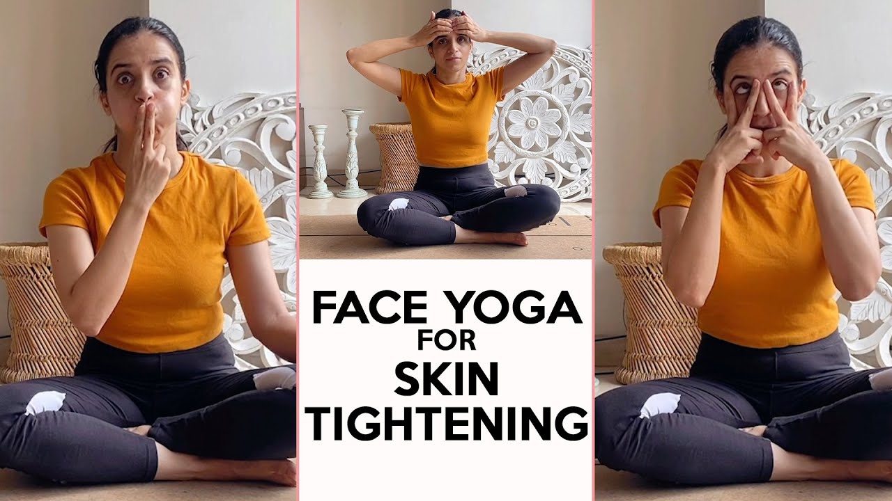 ⁣Face Yoga for Skin Tightening | 5 Exercises For Anti Ageing | Yoga With Mansi | Fit Tak