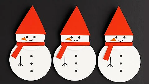 EASY DIY Paper Snowman Craft for Christmas | christmas  Decoration craft 