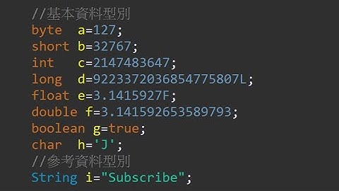 【Java基礎語法】DataType 資料型別