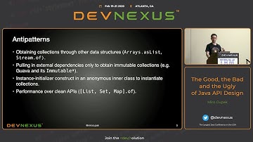 Devnexusv2020 The Good, the Bad and the Ugly of Java API Design   Miro Cupak