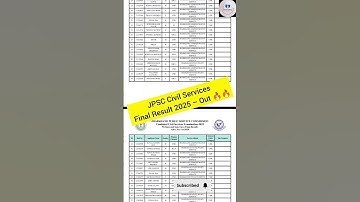 JPSC Civil Services Final Result 2025 – Out 🔥🔥 l #jpsc #jharkhand #civilservices #ytshorts #exam #