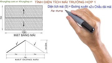 Tính diện tích mái ngói, tôn bằng Pitago, Sin-Cos-Tan - P1