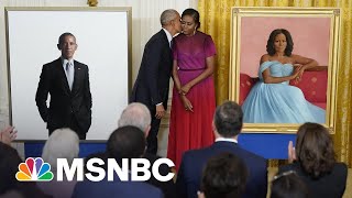 Obamas Return To White House To Unveil Official Portraits