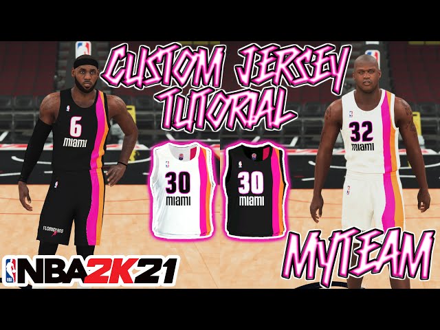 MIAMI HEAT VICE CITY CUSTOM JERSEY TUTORIAL! WHITE PINK UNIFORM! NBA 2K21  MyTeam! WADE BUTLER! FIRE! 