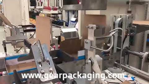 Box carton automatic forming folding machine testing video for different structure of boxes cartons