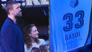 Marc Gasol  FULL Grizzlies Jersey Retirement Ceremony