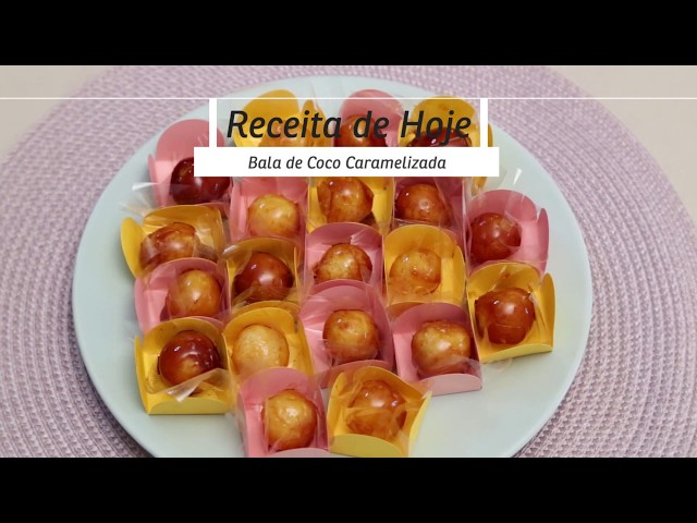 Receitou - Bala de coco caramelizada