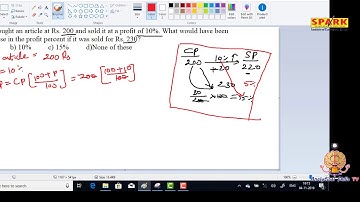 Profit and  Loss|| Question 8||  Spark Institute||  Easy Arithmetic||  Krishna Sir