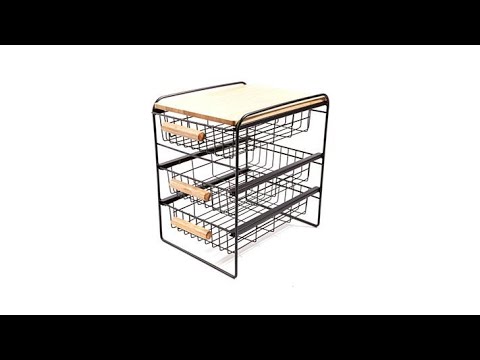 Origami 3Drawer Countertop Organizer with Wooden Shelf - YouTube