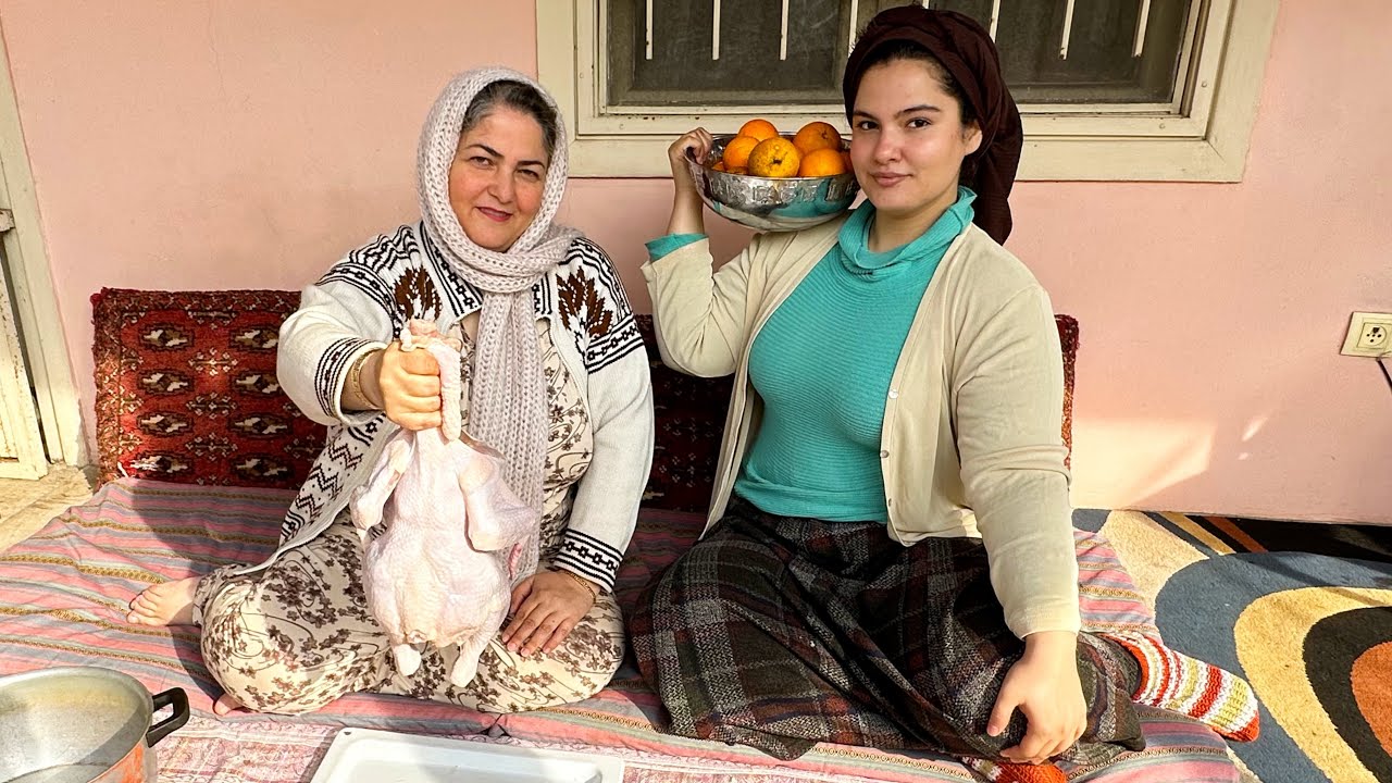 Making Pure Lamb Fat & Roasting a Whole Chicken | Traditional Village Cooking