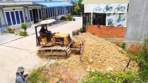 OMG Be Watchful Landfill Task.! Dump Truck 5Ton Back Uploading STUCK, Technique Rescue Using Dozer