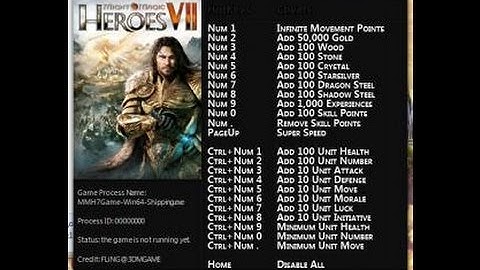 Best Trainer/Cheat for Might & Magic Heroes VII (64bit)