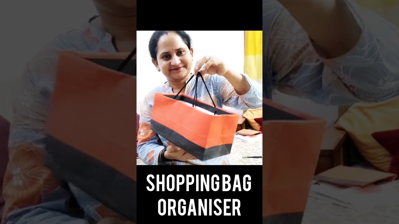 shopping bag organiser /multipurpose organiser /shopping bag ka use kaise karen