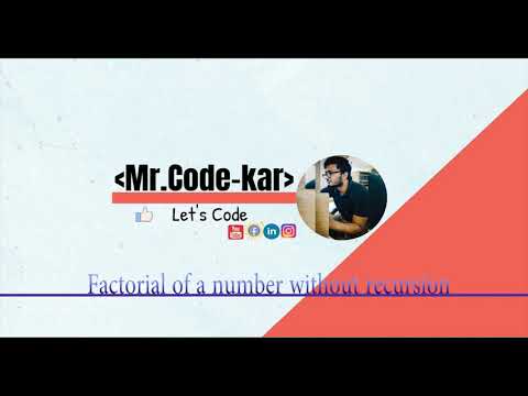 Factorial of a number || Factorial Without recursion || Basic Code for factorial of a number in C++.